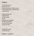 I Believe - I Believe Poem by Marites C. Cayetano