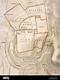 City map of ancient Jerusalem. From The Citizen's Atlas of the World ...