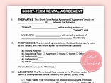 Simple Short Term Rental Agreement Template
