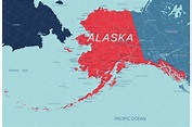 Alaska State Political map of the | Vector Graphics ~ Creative Market