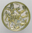 Plate with a hunting scene from the tale of Bahram Gur and Azadeh ...