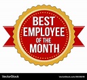Employee of the month label or stamp Royalty Free Vector