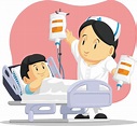 enfermera ayudando a niño enfermo paciente pediátrico hospital dibujos ...
