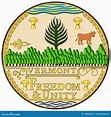 Die Wappen Von Vermont Sind Ein US-Bundesstaat Vektor Abbildung ...