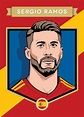 Sergio Ramos (Espagne). | Football drawing, Soccer drawing, Soccer poster