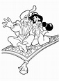 Aladdin & Jasmine Coloring Pages: Magical Moments » Print Color Craft