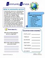 What is Community Service? | Worksheet | Education.com | Community ...