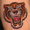 60+ American Traditional Tiger Tattoo Ideas