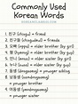Commonly Used Korean Words🇰🇷 Want more Korean Vocabulary? Try ...