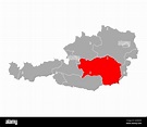 Map of Styria in Austria Stock Photo - Alamy