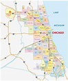 Map of Chicago neighborhood: surrounding area and suburbs of Chicago