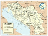 Large detailed political map of Yugoslavia with roads, railroads and ...