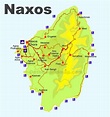 Naxos beaches map | Naxos greece, Greece map, Naxos