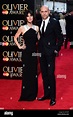 Liza Marshall and Mark Strong attending the Olivier Awards at the Royal ...