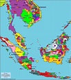 Languages of South-East Asia | Language map, Map, Infographic map