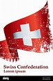 Bandera de Suiza, Confederación Suiza. Plantilla para el diseño de ...