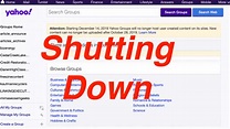 Yahoo Groups Shutting Down December 14, 2019