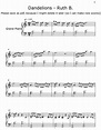 Dandelions - Ruth B. - Sheet music for Piano