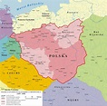 Mapa Polski za panowania Kazimierza Odnowiciela | Poland history ...