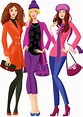 Cartoon fashion woman going shopping together | 1designshop - ClipArt ...