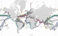 Map of submarine cables and connecting points (from: submarinecablemap ...