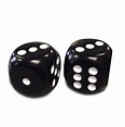 Large Low Vision Dice - Black with White Dots - Vision Forward