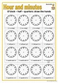 hour and minutes: English ESL worksheets pdf & doc