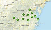 Map Of Virginia State Park Campgrounds | Virginia Map