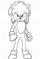 Sonic the Hedgehog from Sonic - The movie 2 coloring page