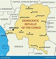 República Democrática Del Congo - Mapa Ilustración del Vector ...