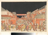 Utagawa Toyoharu | Perspective Print (Uki-e) of the Theaters in ...