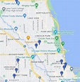 Google Map Of Chicago Area