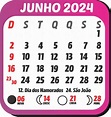 Junho 2024 Calendário - Imagem Legal