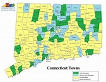 Map Of Connecticut Towns And Cities - World Map