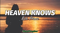Rick Price - Heaven Knows (Lyrics)🎶 - YouTube