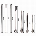 24 Pieces Stainless Steel Lab Spatula Micro Lab Scoop Stainless Steel ...