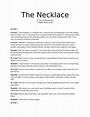 The-Necklace - It is an example of literary devices. - The Necklace by ...