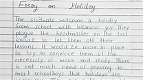 Write an essay on holiday | Essay Writing | English - YouTube