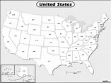 Black And White Map Of United States Printable - Printable Word Searches