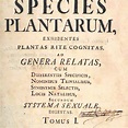 Portada del libro Species Plantarum. Carlos Linneo (1753). | Download ...