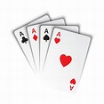 Set of aces, ace of spades, herts, clubs and diamonds, poker cards ...
