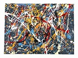 Lot - Jackson Pollock Style Splatter Acrylic on Paper