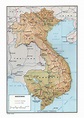 Detailed political map of Indochina with relief, roads, railroads and ...