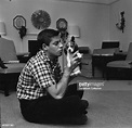 Comedian Jerry Lewis poses for a portrait backstage with his puppy at ...