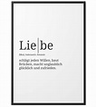 Definition: Liebe Format wählbar Premium Spruch-Poster für - Etsy.de