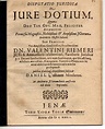 Juristische Disputation. De iure dotium. by Wallbaum, Daniel: aus ...