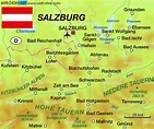 Map of Salzburg (State / Section in Austria) | Welt-Atlas.de