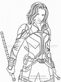 Black Widow (Scarlett Johansson) 02 from Black Widow (movie) coloring page