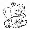 Elefantes para colorear 🥇 ¡Dibujos para imprimir y pintar!