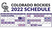 Colorado Rockies 2022 schedule: Regular season calendar, tickets ...